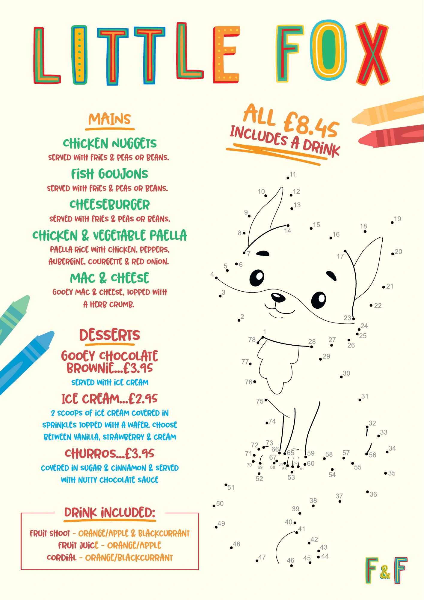 Little Fox menu, PDF page 2 of 2